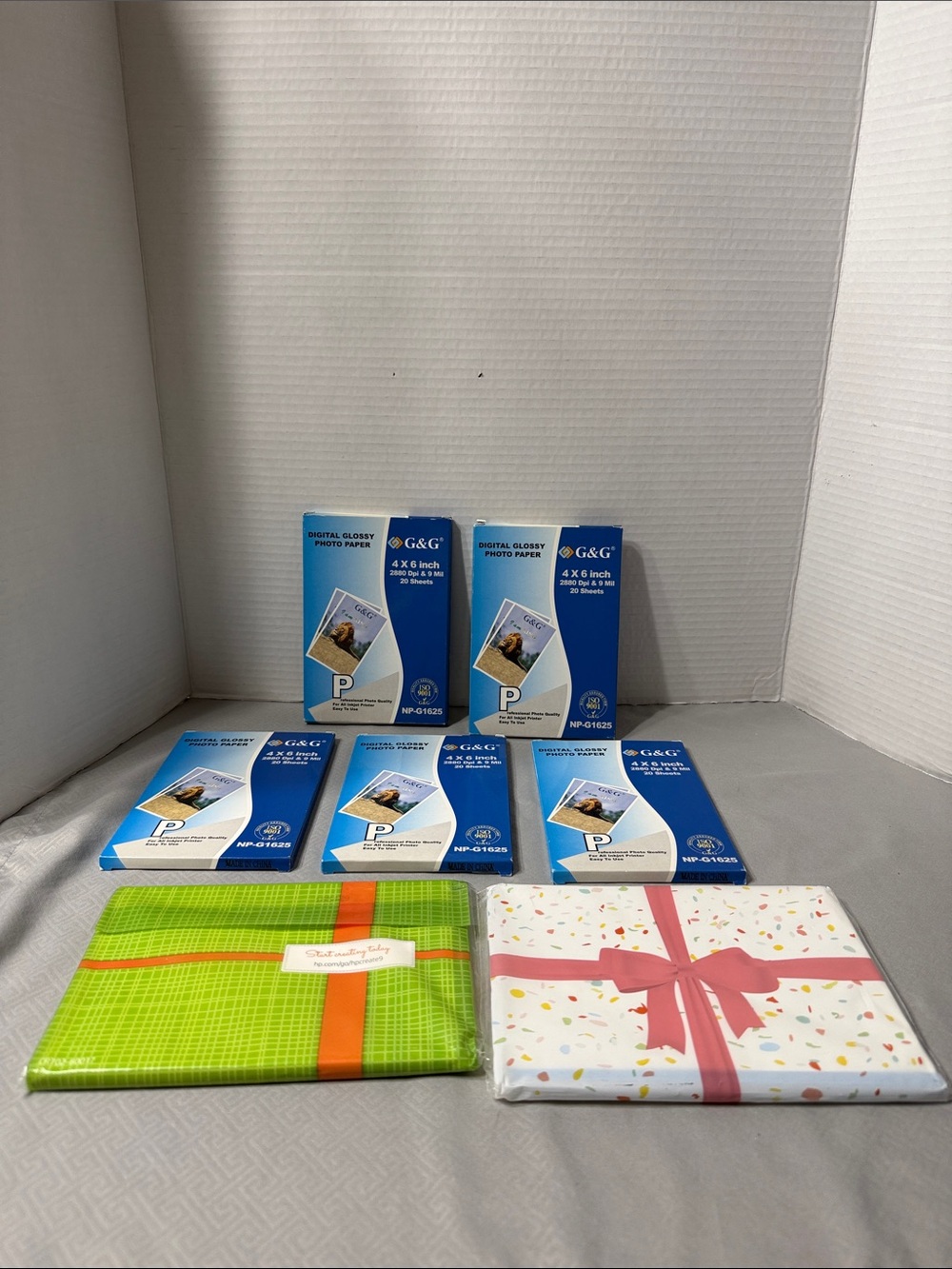 G&G Digital Glossy Photo Paper 5 Packs 4 x 6 & Two Packs Photo Paper & Envelopes